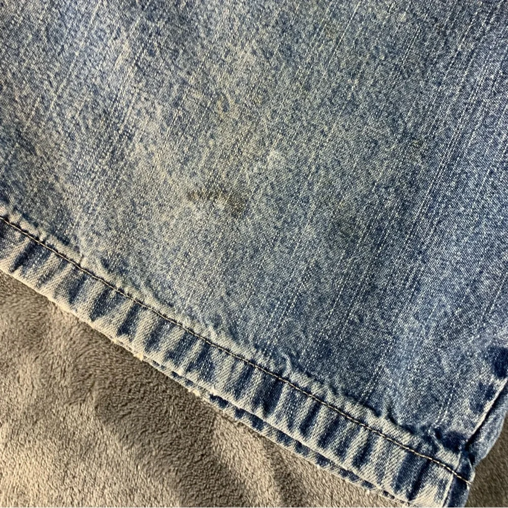Vtg Wrangler Medium Wash Denim‎ Jort Shorts Relaxed Baggy Carpenter Mens Size 36